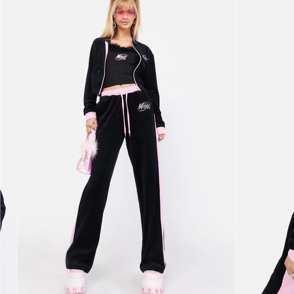 Dolls Kill x Winx Club Join the Club Velour Cropped Hoody and Velour Sweatpants